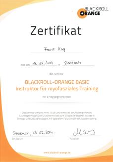 Blackroll-orange BASIC-Instructor für myofasziales Training